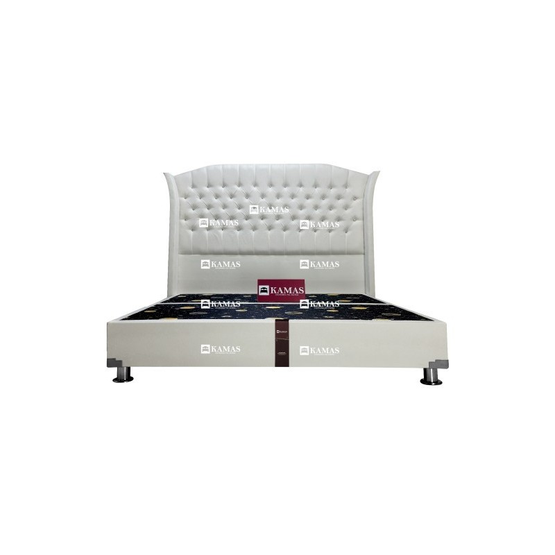 CAMA BOX AMERICANO QUEEN + CABECERA PEDESTAL MAJESTAD | Homesleep.pe