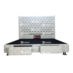 CAMA BOX EUROPEO QUEEN 2 CAJONES + CABECERA PEDESTAL | Homesleep.pe