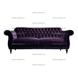 SOFA CAPITONEADO KAMAS MORADO 3-2-1| Homesleep.pe