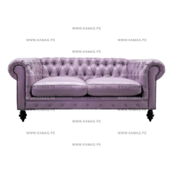 SOFA CAPITONEADO KAMAS ROSADO 3-2-1| Homesleep.pe