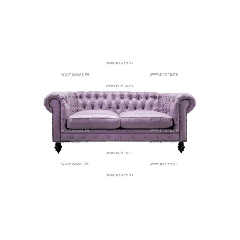 SOFA CAPITONEADO KAMAS ROSADO 3-2-1| Homesleep.pe