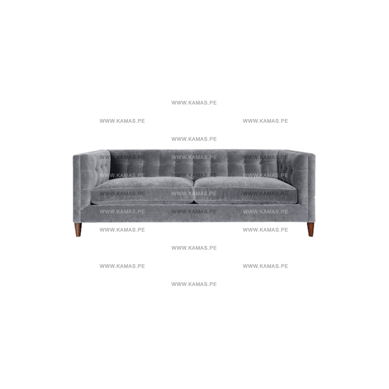 SOFA CLASICO KAMAS CUADROS 3-2-1 GRIS | Homesleep.pe