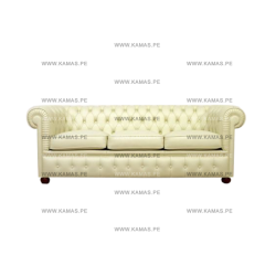 SOFA CAPITONEADO KAMAS VINTAGE IVORY 3-2-1 | Homesleep.pe