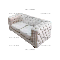 SOFA CAPITONEADO KAMAS BEIGE 3-2-1 | Homesleep.pe