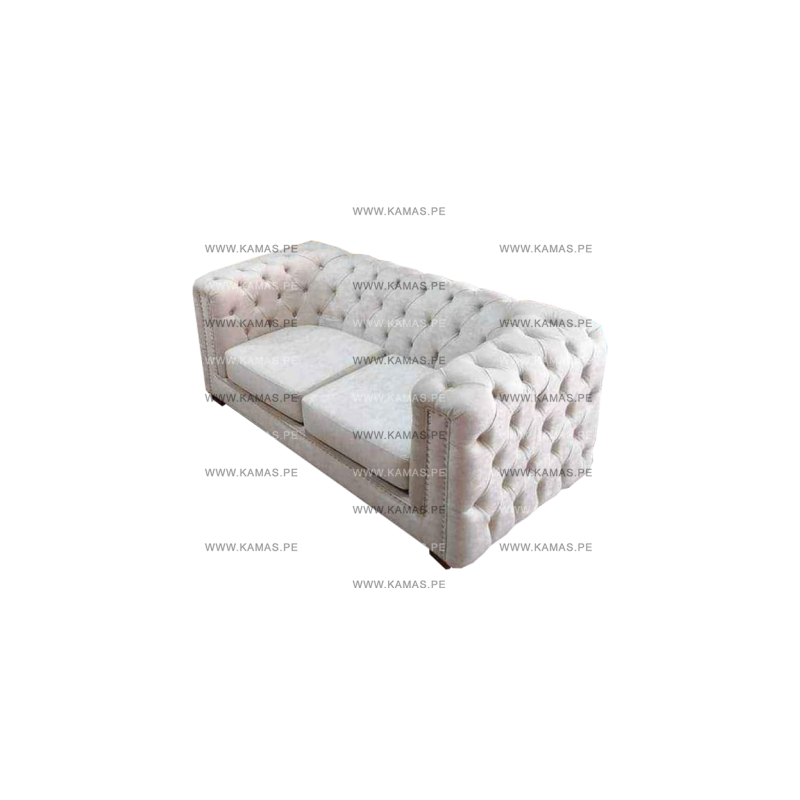 SOFA CAPITONEADO KAMAS BEIGE 3-2-1 | Homesleep.pe