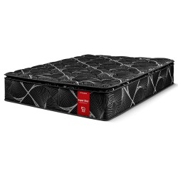 COLCHÓN PARAISO SUPER STAR NEGRO 1.5 PLZ + 1 ALMOHADA VISCOELÁSTICA + 1 PROTECTOR