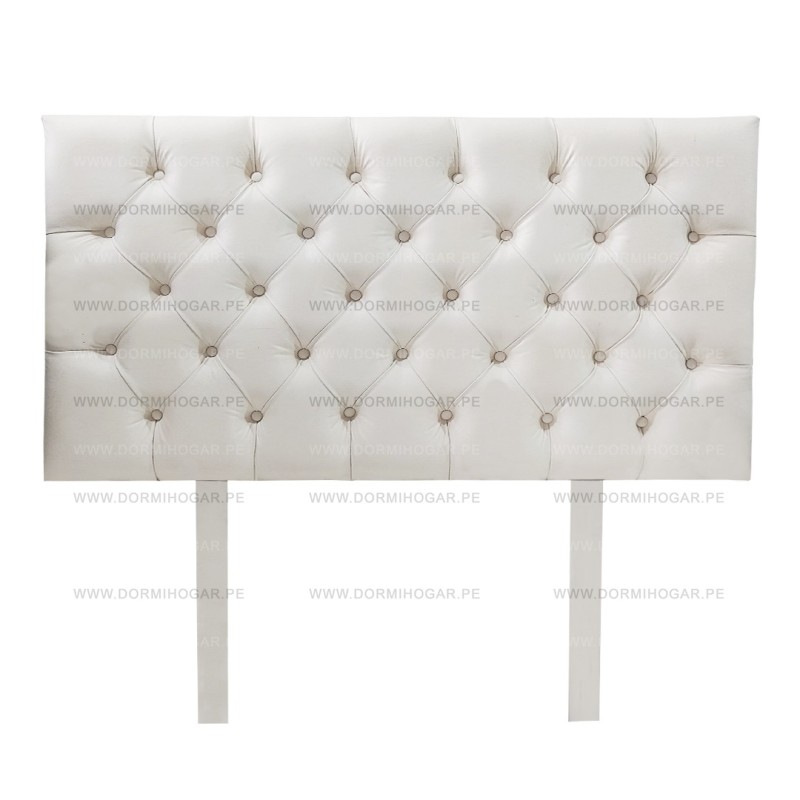 CABECERA AMERICANO KAMAS 2 PLAZAS IVORY CON PATAS DELGA | Homesleep.pe