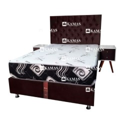 DORMITORIO AMERICANO KAMAS + COLCHON KAMAS SARKI + AER | Dormihogar.pe