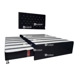 CAMA DIVAN 2 PLAZAS + CABECERA AEREA + COLCHON 1.5 PLAZ | Homesleep.pe