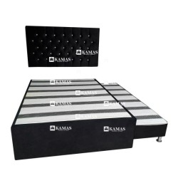 CAMA DIVAN 2 PLAZAS + CABECERA AEREA + COLCHON 1.5 PLAZ | Homesleep.pe