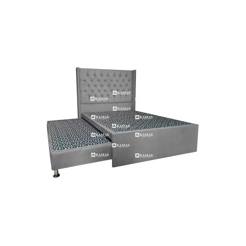 CAMA DIVAN 2 PLAZAS + CABECERA EMPERATRIZ + COLCHON 1.5 | Homesleep.pe