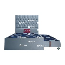 CAMA DIVAN 2 PLAZAS + CABECERA PEDESTAL + COLCHON 1.5 PL| Homesleep.pe