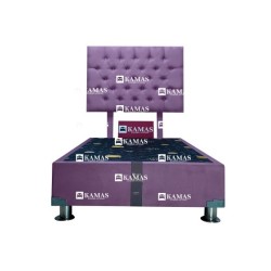 CAMA BOX 1.5 PLAZAS AMERICANO + CABECERA AERA CON PATA | Homesleep.pe