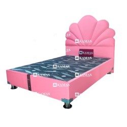 CAMA BOX 1.5 PLAZAS AMERICANO + CABECERA CONCHA DE MAR | Homesleep.pe