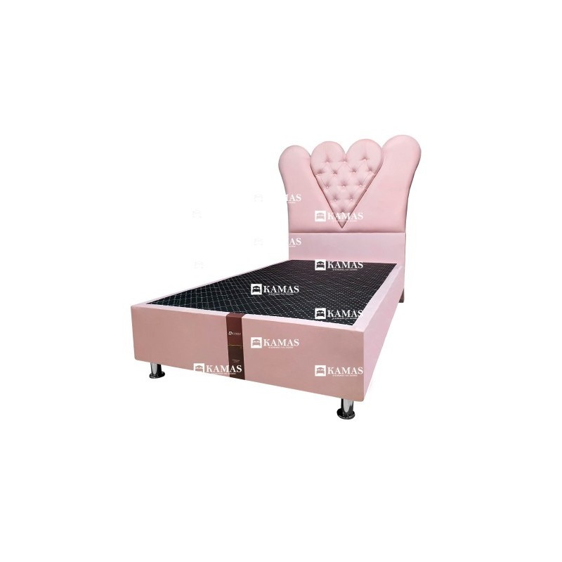 CAMA BOX 1.5 PLAZAS AMERICANO + CABECERA PEDESTAL CORAZ | Homesleep.pe