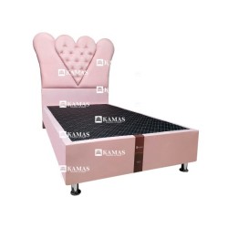 CAMA BOX 1.5 PLAZAS AMERICANO + CABECERA PEDESTAL CORAZ | Homesleep.pe