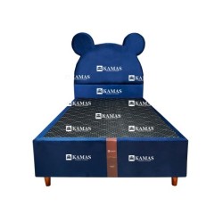 CAMA BOX 1.5 PLAZAS AMERICANO + CABECERA PEDESTAL RATON | Homesleep.pe