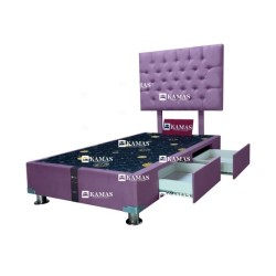 CAMA BOX 1.5 PLAZAS AMERICANO FUNCIONAL + CABECERA CON P| Homesleep.pe