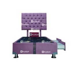 CAMA BOX 1.5 PLAZAS AMERICANO FUNCIONAL + CABECERA CON P| Homesleep.pe