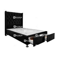 CAMA BOX 1.5 PLAZAS AMERICANO FUNCIONAL + CABECERA EMPER| Homesleep.pe