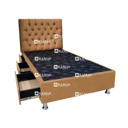 CAMA BOX 1.5 PLAZAS AMERICANO 3 CAJONES + CABECERA AEREA| Homesleep.pe