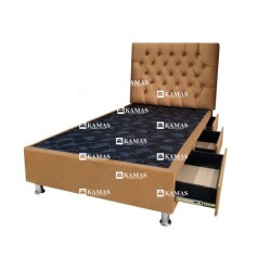 CAMA BOX 1.5 PLAZAS AMERICANO 3 CAJONES + CABECERA AEREA| Homesleep.pe