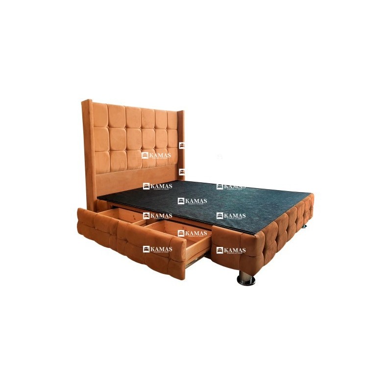 CAMA BOX 2 PLZ EUROPEO 2 CAJONES LATERALES + CABECERA E | Homesleep.pe