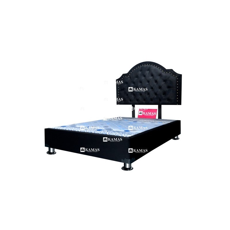 CAMA BOX 2 PLZ AMERICANO CON CABECERA AEREA CORONA CON  | Homesleep.pe